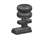 چرخ قفلدار ضدزنگ مشکی با پیم BKS-KCS